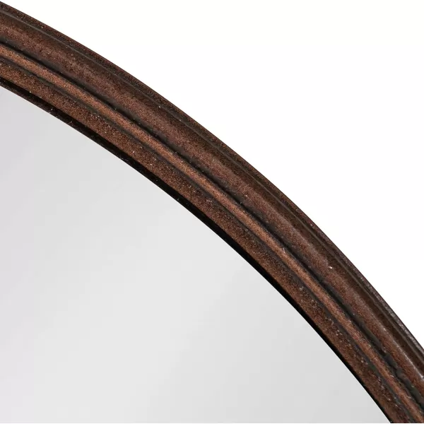 Kate and Laurel Caskill Modern Oval Mirror 18quot x 24quot Black CapsuleShaped Accent Mirror for Entryway Living Room or BathroomBronze