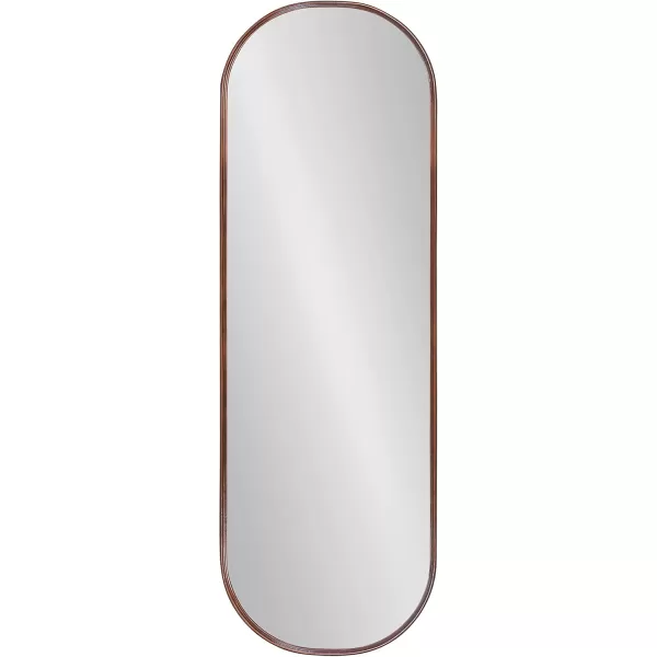 Kate and Laurel Caskill Modern Oval Mirror 18quot x 24quot Black CapsuleShaped Accent Mirror for Entryway Living Room or BathroomBronze