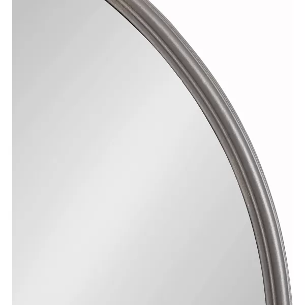 Kate and Laurel Caskill Modern Oval Mirror 18quot x 24quot Black CapsuleShaped Accent Mirror for Entryway Living Room or BathroomGrey