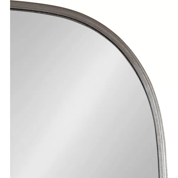 Kate and Laurel Caskill Modern Oval Mirror 18quot x 24quot Black CapsuleShaped Accent Mirror for Entryway Living Room or BathroomSilver