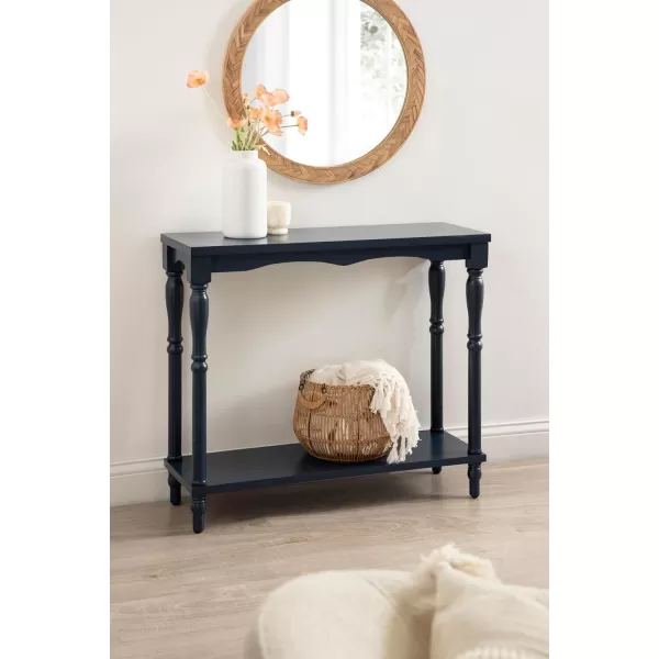 Kate and Laurel Darrington Modern Rectangle Console Table 34 x 12 x 30 Navy Blue Transitional Rectangular Entryway Table for Use as Behind Couch Table or Bedroom Storage TableNavy Blue