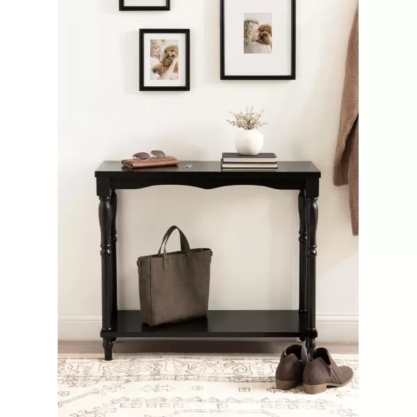 Kate and Laurel Darrington Modern Rectangle Console Table 34 x 12 x 30 Navy Blue Transitional Rectangular Entryway Table for Use as Behind Couch Table or Bedroom Storage TableBlack