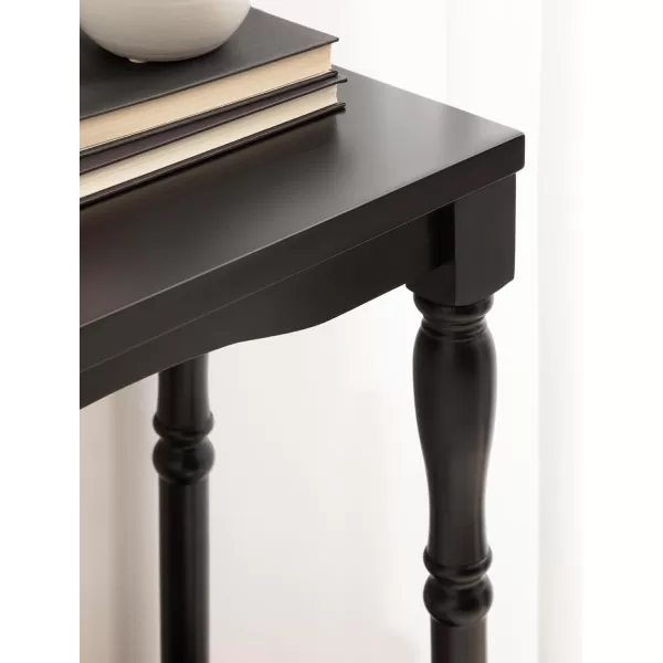 Kate and Laurel Darrington Modern Rectangle Console Table 34 x 12 x 30 Navy Blue Transitional Rectangular Entryway Table for Use as Behind Couch Table or Bedroom Storage TableBlack