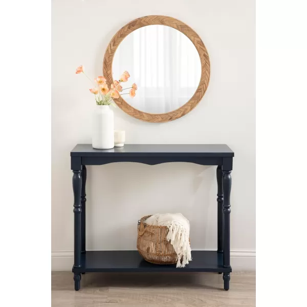 Kate and Laurel Darrington Modern Rectangle Console Table 34 x 12 x 30 Navy Blue Transitional Rectangular Entryway Table for Use as Behind Couch Table or Bedroom Storage TableNavy Blue