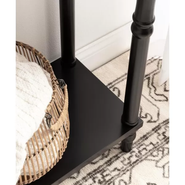 Kate and Laurel Darrington Modern Rectangle Console Table 34 x 12 x 30 Navy Blue Transitional Rectangular Entryway Table for Use as Behind Couch Table or Bedroom Storage TableBlack