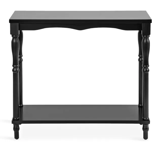 Kate and Laurel Darrington Modern Rectangle Console Table 34 x 12 x 30 Navy Blue Transitional Rectangular Entryway Table for Use as Behind Couch Table or Bedroom Storage TableBlack