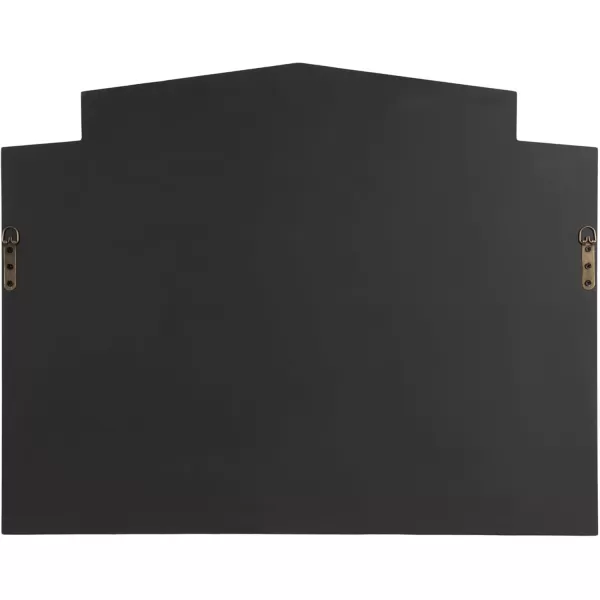 imageKate and Laurel Dietrich Modern Arched Window Wall Mirror 32 x 25 Black Transitional Pieced Glass Window Pane Mirror for Use as Statement Mantel Mirror or Decorative Bedroom Mirror