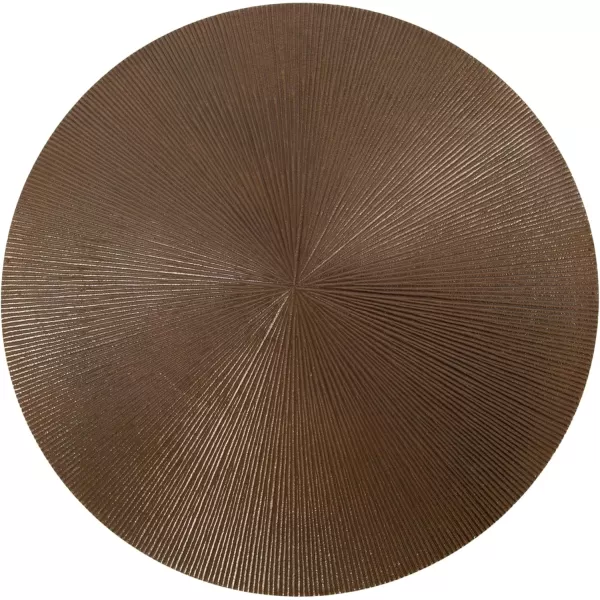 Kate and Laurel Engles Traditional AdjustableHeight Pedestal Side Table 14 x 14 x 30 Antique Brass Vintage Round Indoor Metal Plant Stand with Embossed Pattern for Use as Bedroom NightstandGold