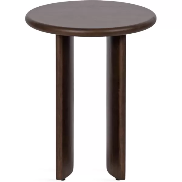 Kate and Laurel Erys MidCentury Modern Round Side Table 16 x 16 x 20 Dark Brown Transitional Wood End Table for Use as Bedroom Nightstand or Living Room Accent TableDark Brown