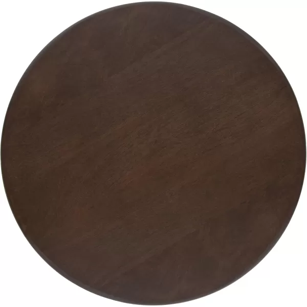 Kate and Laurel Erys MidCentury Modern Round Side Table 16 x 16 x 20 Dark Brown Transitional Wood End Table for Use as Bedroom Nightstand or Living Room Accent TableDark Brown