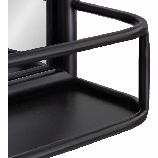 imageKate and Laurel Estero Modern Arched Mirror with Shelf 20 x 28 Gold Transitional Arch Mirror for WallBlack