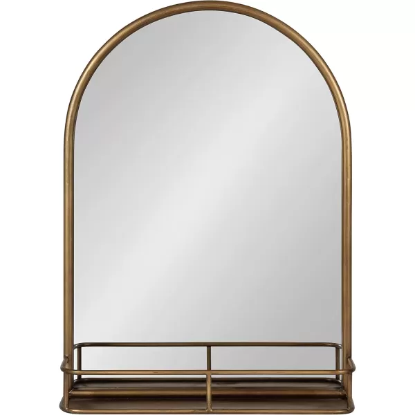 imageKate and Laurel Estero Modern Arched Mirror with Shelf 20 x 28 Gold Transitional Arch Mirror for WallGold