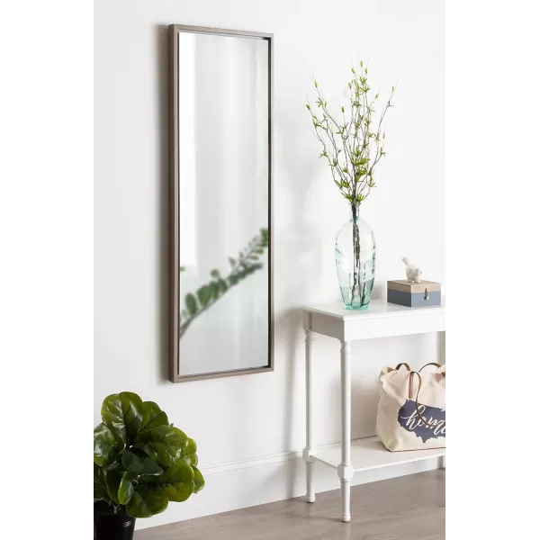 Kate and Laurel Evans Framed Wall Panel Mirror 16x48 GoldGrey