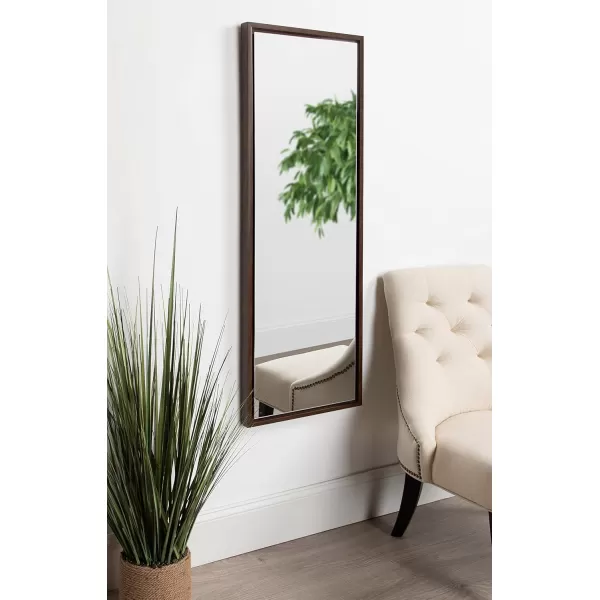 Kate and Laurel Evans Framed Wall Panel Mirror 16x48 GoldWalnut Brown