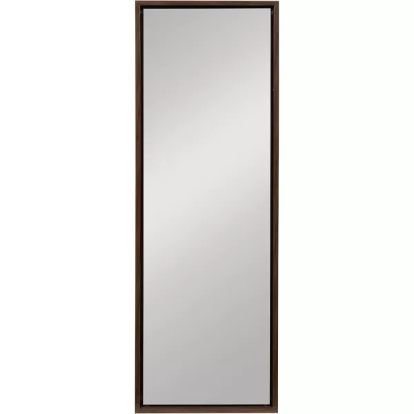 Kate and Laurel Evans Framed Wall Panel Mirror 16x48 GoldWalnut Brown