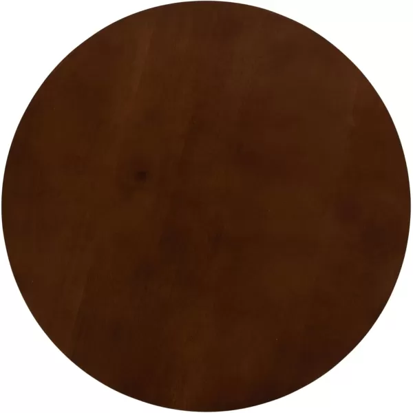 Kate and Laurel Faiza Modern Wooden Round Side Table 18 x 18 x 20 Black Transitional Wood End Table for Use as Bedroom Nightstand or Living Room Accent TableWalnut Brown