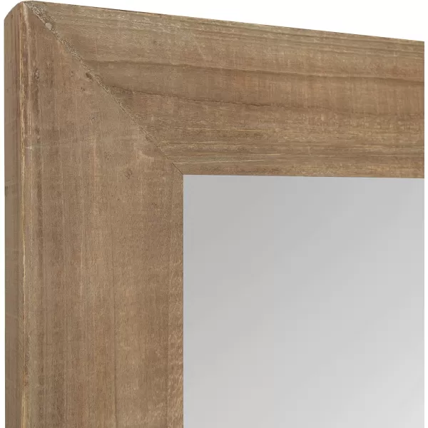 Kate and Laurel Garvey Wood Framed Wall Mirror 36x30 Rustic BrownRustic Brown