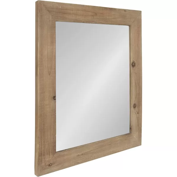 Kate and Laurel Garvey Wood Framed Wall Mirror 36x30 Rustic BrownRustic Brown