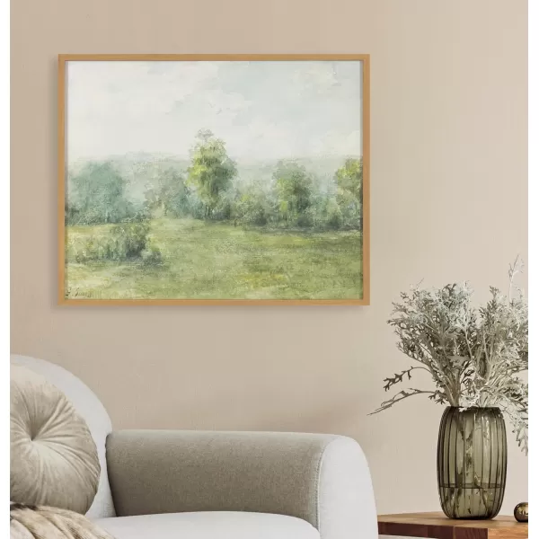 Kate and Laurel George Inness Landscape Framed Wall Art 20x16 Black Soft Nature Tree Landscape Art for WallGold  Landscape