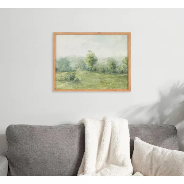 Kate and Laurel George Inness Landscape Framed Wall Art 20x16 Black Soft Nature Tree Landscape Art for WallNatural  Landscape