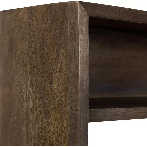 Kate and Laurel Georgie Rustic Wood Floating Desk 26 x 6 x 30 Rustic Brown Bohemian Computer Desk for Home Office with Folding DesignRustic Brown