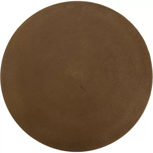 Kate and Laurel Henshall MidCentury Metal Round Side Table 12 x 12 x 24 Antique Brass Sand Cast Aluminum Sculptural Indoor Plant Stand with Tripod Base for Use as End Table or Bedroom Nightstand