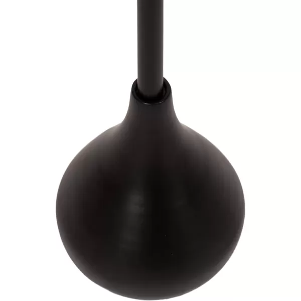 Kate and Laurel Hersi Decorative Modern Pedestal Drink Table 7 x 7 x 20 Black Cast Aluminum Mini Table with Teardrop Base for Use as Small Plant Stand or Living Room Martini TableBlack