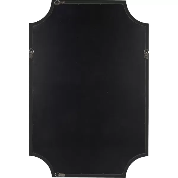 Kate and Laurel Hogan Wood Framed FullLength Wall Mirror with Scallop Corners 18x48 Inches GoldBlack