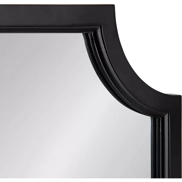 Kate and Laurel Hogan Wood Framed FullLength Wall Mirror with Scallop Corners 18x48 Inches GoldBlack