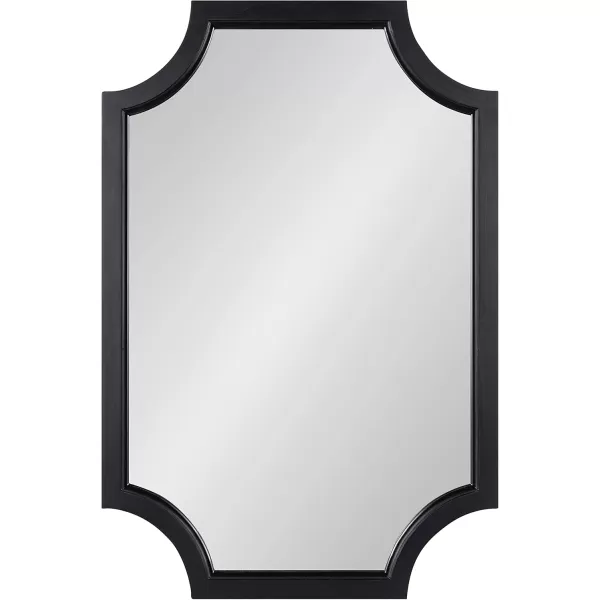 Kate and Laurel Hogan Wood Framed FullLength Wall Mirror with Scallop Corners 18x48 Inches GoldBlack