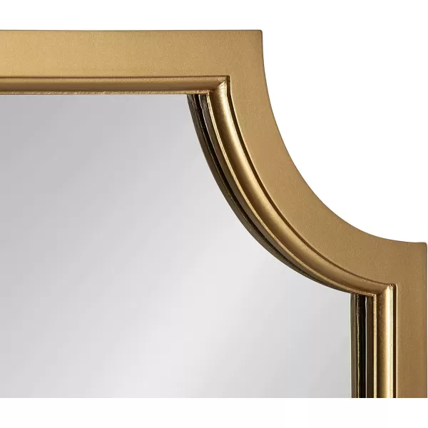 Kate and Laurel Hogan Wood Framed FullLength Wall Mirror with Scallop Corners 18x48 Inches GoldGold