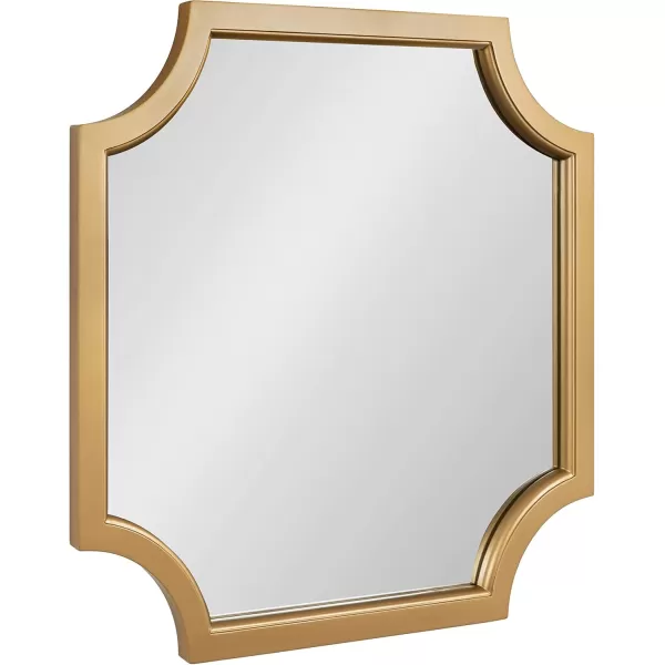 Kate and Laurel Hogan Wood Framed FullLength Wall Mirror with Scallop Corners 18x48 Inches GoldGold