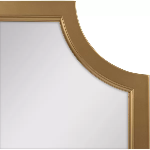 Kate and Laurel Hogan Wood Framed FullLength Wall Mirror with Scallop Corners 18x48 Inches GoldGold