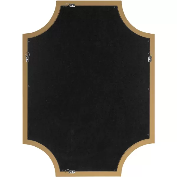 Kate and Laurel Hogan Wood Framed FullLength Wall Mirror with Scallop Corners 18x48 Inches GoldGold