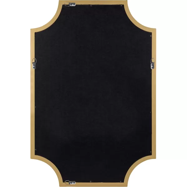 Kate and Laurel Hogan Wood Framed FullLength Wall Mirror with Scallop Corners 18x48 Inches GoldGold