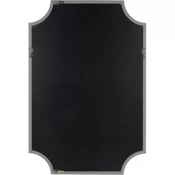 Kate and Laurel Hogan Wood Framed FullLength Wall Mirror with Scallop Corners 18x48 Inches GoldGrey