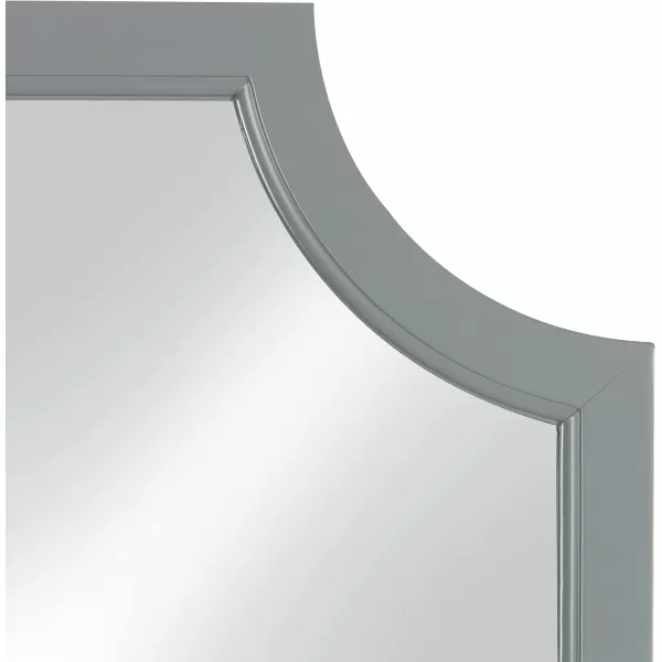 Kate and Laurel Hogan Wood Framed FullLength Wall Mirror with Scallop Corners 18x48 Inches GoldGrey