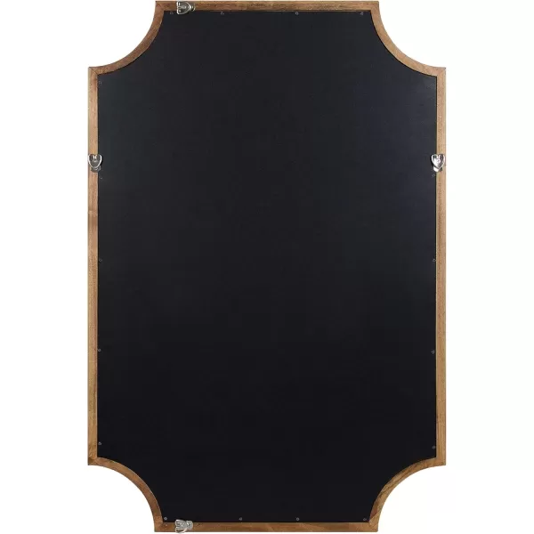 Kate and Laurel Hogan Wood Framed FullLength Wall Mirror with Scallop Corners 18x48 Inches GoldRustic Brown