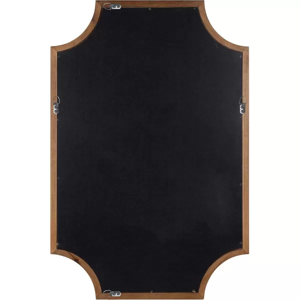 Kate and Laurel Hogan Wood Framed FullLength Wall Mirror with Scallop Corners 18x48 Inches GoldRustic Brown