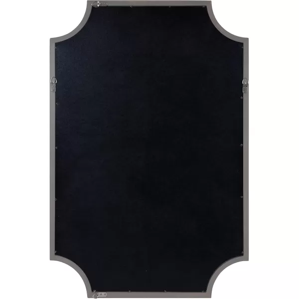 Kate and Laurel Hogan Wood Framed FullLength Wall Mirror with Scallop Corners 18x48 Inches GoldSilver