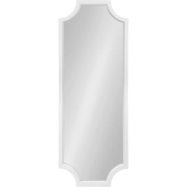 Kate and Laurel Hogan Wood Framed FullLength Wall Mirror with Scallop Corners 18x48 Inches GoldWhite