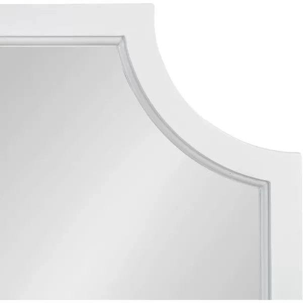 Kate and Laurel Hogan Wood Framed FullLength Wall Mirror with Scallop Corners 18x48 Inches GoldWhite