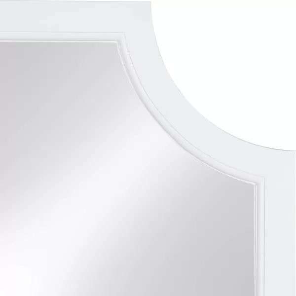 Kate and Laurel Hogan Wood Framed FullLength Wall Mirror with Scallop Corners 18x48 Inches GoldWhite