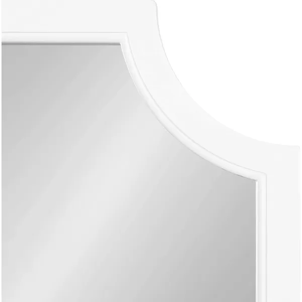 Kate and Laurel Hogan Wood Framed FullLength Wall Mirror with Scallop Corners 18x48 Inches GoldWhite