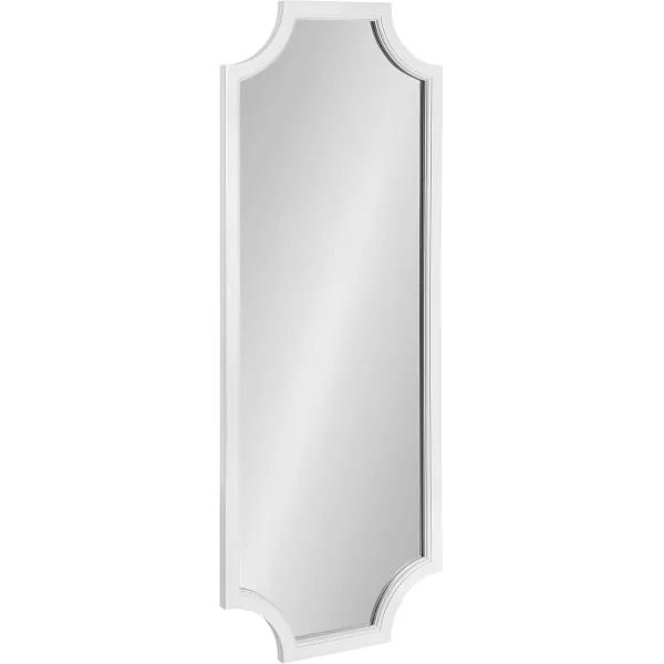 Kate and Laurel Hogan Wood Framed FullLength Wall Mirror with Scallop Corners 18x48 Inches GoldWhite