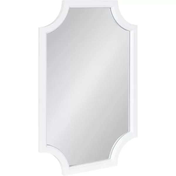 Kate and Laurel Hogan Wood Framed FullLength Wall Mirror with Scallop Corners 18x48 Inches GoldWhite