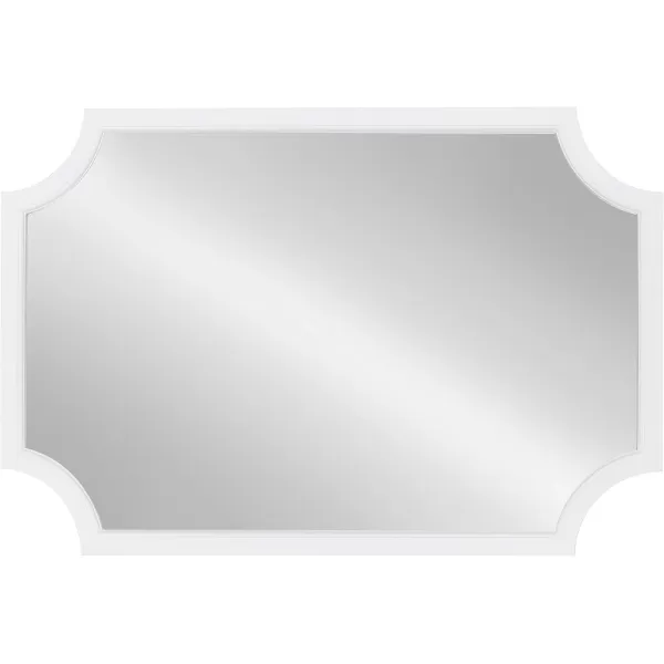 Kate and Laurel Hogan Wood Framed FullLength Wall Mirror with Scallop Corners 18x48 Inches GoldWhite