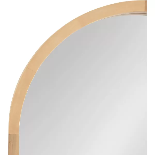 imageKate and Laurel Hutton MidCentury Modern Farmhouse Arch Mirror 24quot x 36quot Walnut Brown FinishNatural