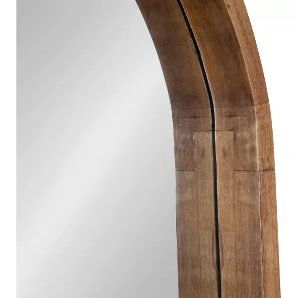 imageKate and Laurel Hutton MidCentury Modern Farmhouse Arch Mirror 24quot x 36quot Walnut Brown FinishRustic Brown