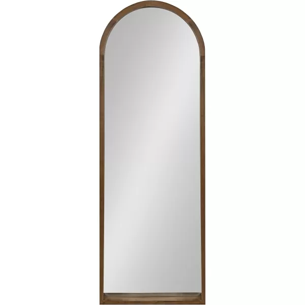 imageKate and Laurel Hutton MidCentury Modern Farmhouse Arch Mirror 24quot x 36quot Walnut Brown FinishRustic Brown